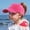 Hot Pink, variant on Girls Ponytail Baseball Cap Criss-Cross High Bun Summer Sun Hat Hot