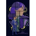 thumbnail image 2 of Men's Marvel Eternals Ikaris and Sersi Graphic Tee Navy Blue 2X Large, 2 of 5