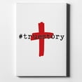 thumbnail image 1 of #truestory - Cross - Christian - Red - 8" x 10" - Decorative Canvas Wall Art - White Edge - 5/8" Gallery Wrapped, 1 of 2