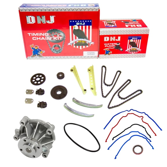 DNJ TK41552WP Timing Chain Kit with Water Pump Fits Cars & Trucks 01-02 Ford 4.6L V8 SOHC 16V