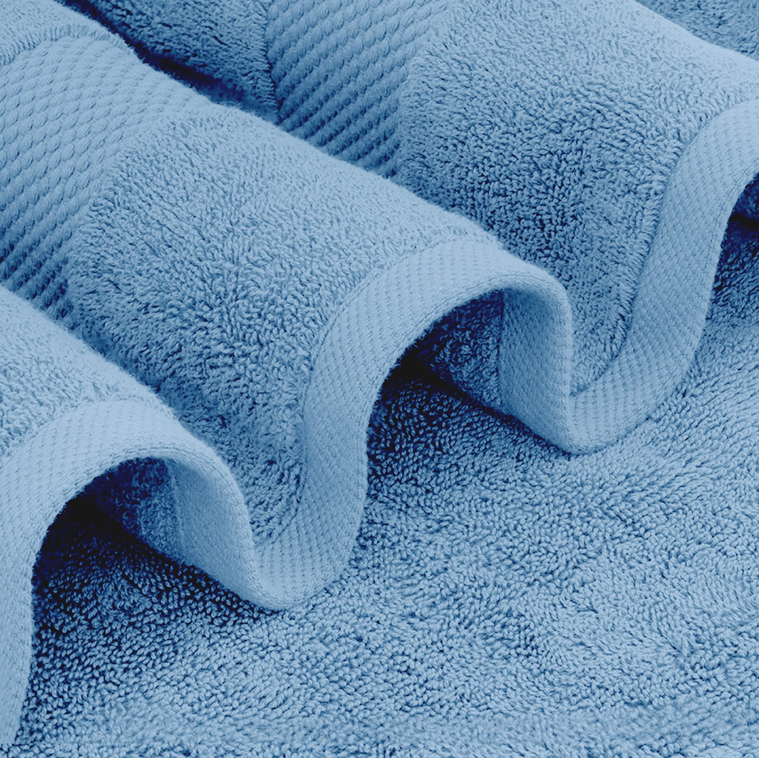 White Classic Luxury Bath Towels, Light Blue, Pack of 4