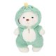 thumbnail image 1 of Oso de peluche suave de 30 cm Yuxing con capucha verde, 1 of 5
