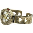 thumbnail image 3 of Blekon Collections Women's Quartz 30mm Case Heart Designed Cuff Bangle Watch, 3 of 5