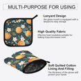thumbnail image 3 of Yayeee Oven Mitts and Pot Holder Set of 4 Heat Resistant Kitchen Gloves Baking Hot Pad, Green Oranges, 3 of 5