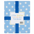 thumbnail image 3 of Little Starter Male Blue Polka Dot Polyester Blanket for Baby's, 3 of 5