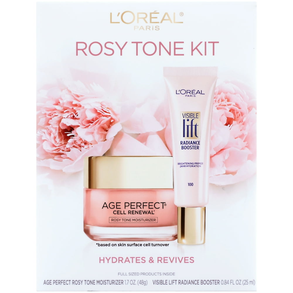 L'Oreal Paris Skin Care Giftable Kit with Rosy Tone Face Moisturizer