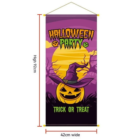 

Halloween Pendant Decorative Hanging Cloth Flag Hooded Pumpkin Small