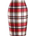 thumbnail image 1 of Jupe Mini à Carreaux pour Femmes Taille Haute Ligne A Jupe Crayon Automne, 1 of 6