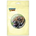 thumbnail image 1 of Tiger Roaring Pinback Button Pin Badge, 1 of 2