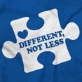 thumbnail image 2 of Different Not Less Autism Puzzle Womens Slim Fit Graphic Tee Brisco Brands L, 2 of 5