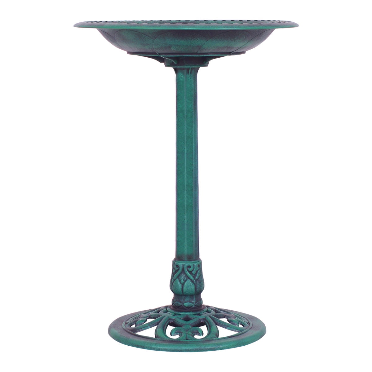 Costway Green Pedestal Bird Bath Feeder Freestanding Outdoor Garden Yard Patio Decor