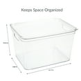 thumbnail image 2 of Simplify Lidded Polyethylene Storage Basket Bin, Clear, 2 of 9