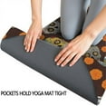 thumbnail image 3 of Brown Skull Marigold Pattern Hot Yoga Mat Towel Non Slip for Hot Yoga - Quick-Drying Yoga Mat Cover with 4 Corner Pockets with Travel Bag - Hot Yoga Towel Non Slip Grip Moisture Wicking Sweat 70"x26", 3 of 6