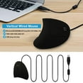 thumbnail image 2 of TSV Wired Vertical Ergonomic Mouse, 6 Buttons Optical Ergo Mouse with 4 Level DPI Switch 1000 1200 1600 2400, Right Handed, Black, 2 of 14
