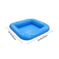 thumbnail image 3 of Summer Pool Floating Ice Bar Tray, Buoyant Fruit Beverage Serving Holder, Thickened PVC Inflatable Cup Holders, Water Entertainment Float for Pool Party Summer Activities, A-Blue, 3 of 7