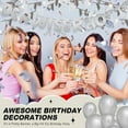 thumbnail image 6 of Set of 3 Maturity Wiser Hotter Glitter Banner Funny Birthday Banner for Women 30th 40th 50th 60th 70th 80th Birthday Party Decorations Sign Gift(Silver), 6 of 14
