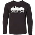 thumbnail image 3 of Inktastic Charlotte North Carolina Skyline Nc City Long Sleeve Youth T-Shirt, 3 of 5