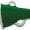 Green, variant on Silvertone Small Maroon Megaphone She is Clothed in Stength and Dignity Charm Necklace, 20"+3"