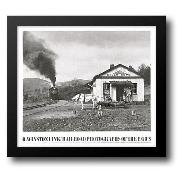 Maud Bows to the Virginia Creeper 35x32 Framed Art Print by Link, O. Winston