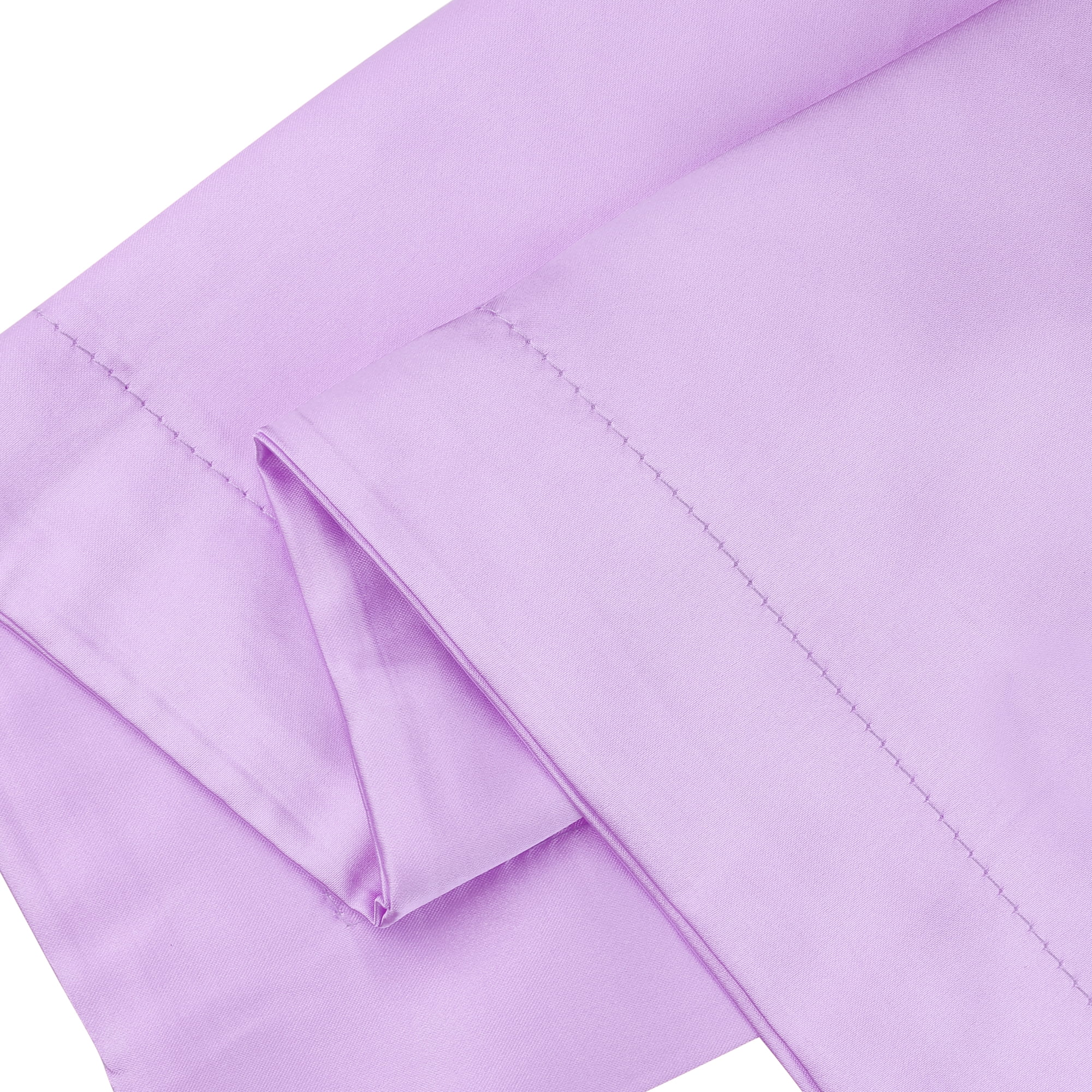 Unique Bargains Envelope Closure Soft and Smooth Satin Pillowcase (2 Count) Purple Queen