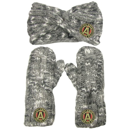 Women s ZooZatz Gray Atlanta United FC Marled Headband and Mittens Set