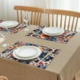 thumbnail image 3 of Pioneer Flower Floral Print Pattern Summer Placemats Table Placemats Set Of 4-Linen Kitchen Washable Placemats Table Mats 12x18 Inch Non-Slip Heat Resistant, 3 of 6