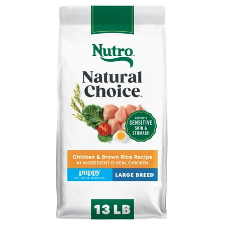 Nutro Natural Choice Large Breed Puppy Food Dry Recipe Chicken & Brown Rice, 13 Lb Bag