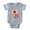 Heather Gray, variant on - BFF Boxer Dog - Cute Infant Baby Football Bodysuit