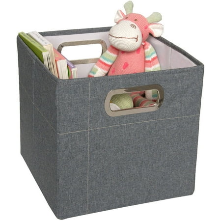JJ Cole Tall Storage Box Nursery Organizer Slate Heather
