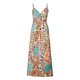 thumbnail image 4 of Vestido de verano para mujer con estampado de moda y cuello en V sin mangas con cinturón casual Fridja  hj6014, 4 of 8