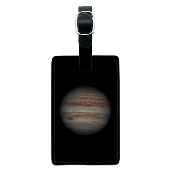 Planet Jupiter Solar System Rectangle Leather Luggage Card Suitcase Carry-On ID Tag