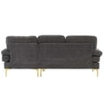 thumbnail image 3 of Sectional Sofa Couch with Sturdy Metal Feet, 3-Seater Chenille Sofa with Chaise, L-Shaped Modular Couch with Soft Padded Seat for Living Room, Bedroom, Easy Assembly, 3 of 7
