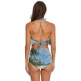 thumbnail image 4 of Ckdifva Paradise Island Womens High Waisted Bikini Set Two Piece Swimsuit Bathing Suits, 4 of 5