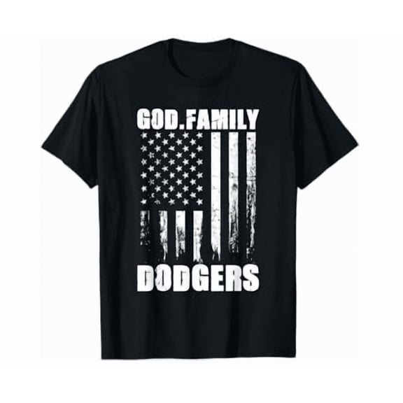 God. Family. Dodgers. Vintage Usa Flag Shirt Unisex S-5XL Hot Trending Shirt, Vintage Birthday Gift