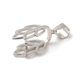 thumbnail image 2 of Rhodium Plated Rack Plating 925 Sterling Silver Ice Pick Pinch Bails Leaf Real Platinum Plated 16.5x7mm Hole: 3x4.5mm Pin: 0.9mm, 2 of 3