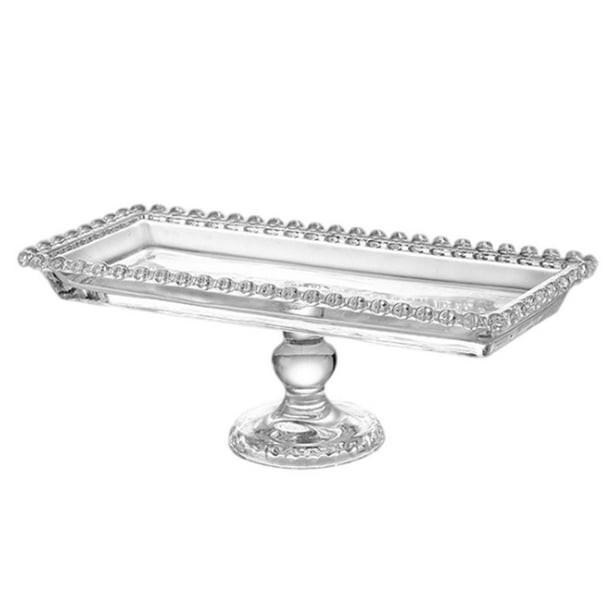 Plate Stand Cake Glass Fruit Cupcake Footed Display Tray Platter Bowl ...