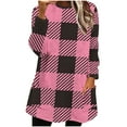 thumbnail image 2 of BXINGOHAI Flannel Nightgowns for Women Long Sleeve Sleepwear Pajama Dress Button Sleepshirts with Pockets Pink S, 2 of 5