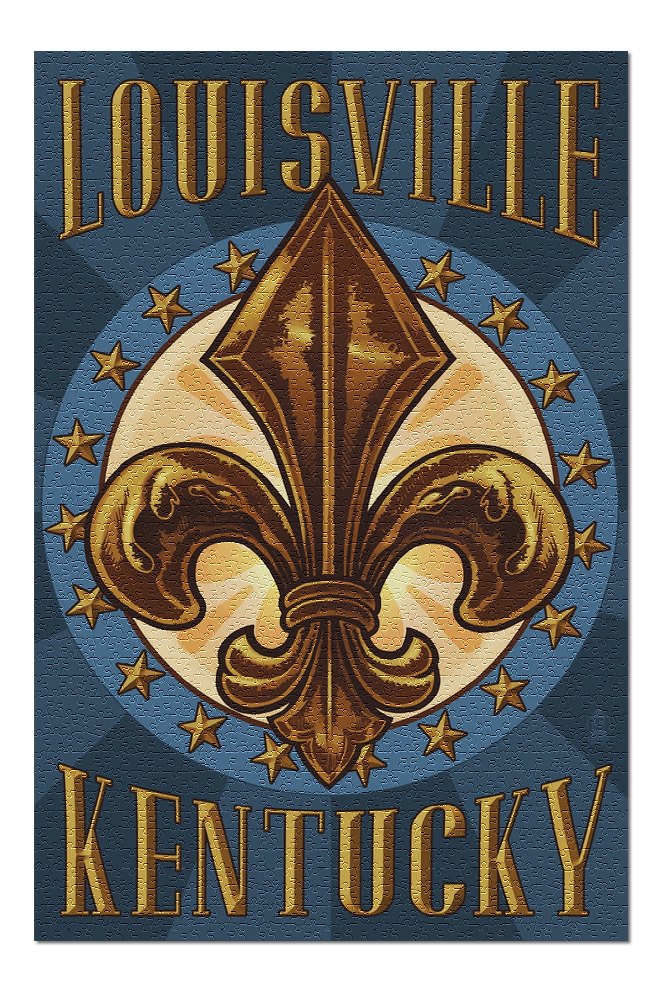 Louisville, Kentucky Fleur de Lis (20x30 Premium 1000 Piece Jigsaw