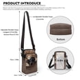 thumbnail image 6 of HELLHERO Dachshund and Daisy Pattern Shoulder Purse for Adult Polyester Adjustable Crossbody Bag with Double Layer, 6 of 7