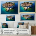 thumbnail image 4 of Designart "Aerial View Beach Village in South of France III" Beach Framed Wall Art Decor - Coastal Blue Beach & Ocean Hallway Framed Wall Art Decor, 4 of 6