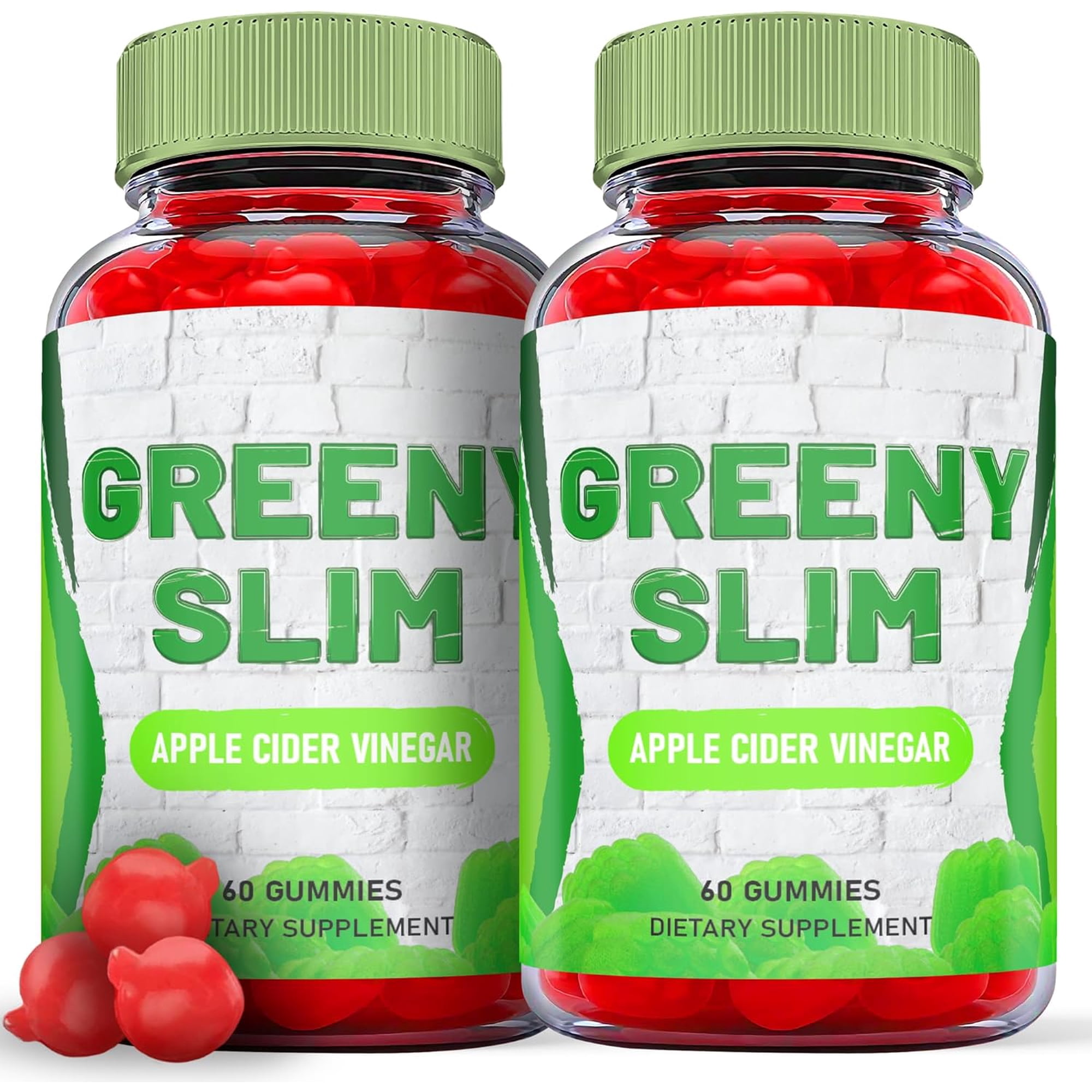 (2 Pack) Greeny Slim Keto ACV Gummies - Apple Cider Vinegar Supplement for Weight Loss - Energy & Focus Boosting Dietary Supplements for Weight Management & Metabolism - Fat Burn - 120 Gummies