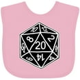 thumbnail image 3 of Inktastic 20 Sided Black Dice Boys or Girls Baby Bib, 3 of 4
