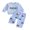 Blue, variant on RUINIXCW Toddler Baby Boy Spring Fall Winter Outfits Infant Baby Boy Clothes Tractors Letter Embroidery Sweatshirt Top and Wide Legs Plaid Pants Set