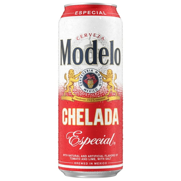 Modelo Chelada Especial Mexican Import Flavored Beer, 24 fl. oz. Single Beer Can, 3.5% ABV