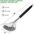 thumbnail image 2 of Grill Brush, Grill Cleaner Brush With Scraper, Three Rows Of Stainless Steel Bristles, Long Plastic Handle, Ideal For Cleaning Charcoal, Electric And, 2 of 5