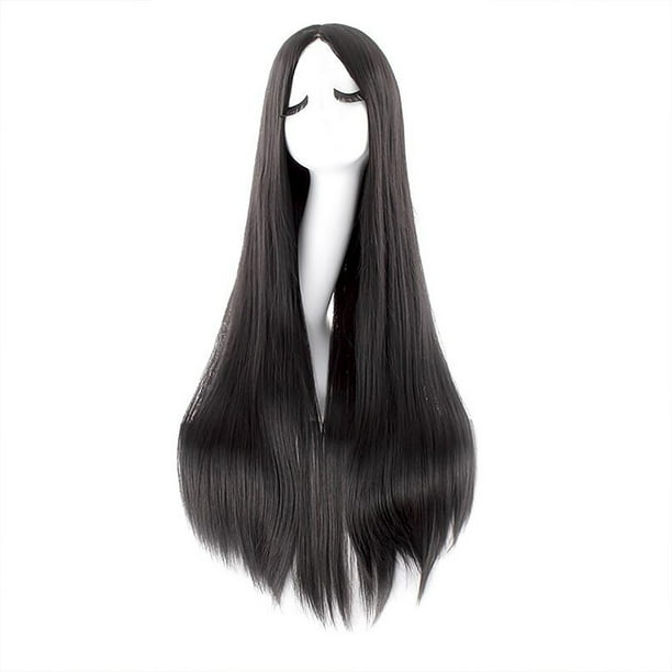 Cyber Monday Deals Pisexur Wigs Cos Wig Universal Black White Long Straight Hair Style For Men And Women