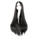 thumbnail image 1 of Fiudx Peluca Universal Cabello Lacio Largo y Negro para Hombres y Mujeres., 1 of 2