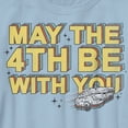thumbnail image 2 of Boy's Star Wars Millennium Falcon May the 4th Be With You Graphic Tee Light Blue X Large, 2 of 4