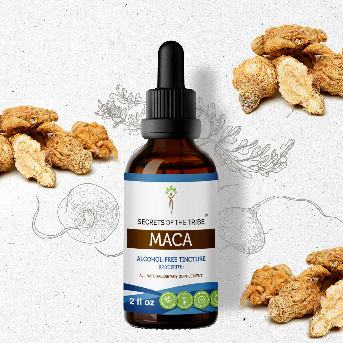 Maca Tincture AlcoholFREE Extract, Organic Maca (Lepidium Meyenii
