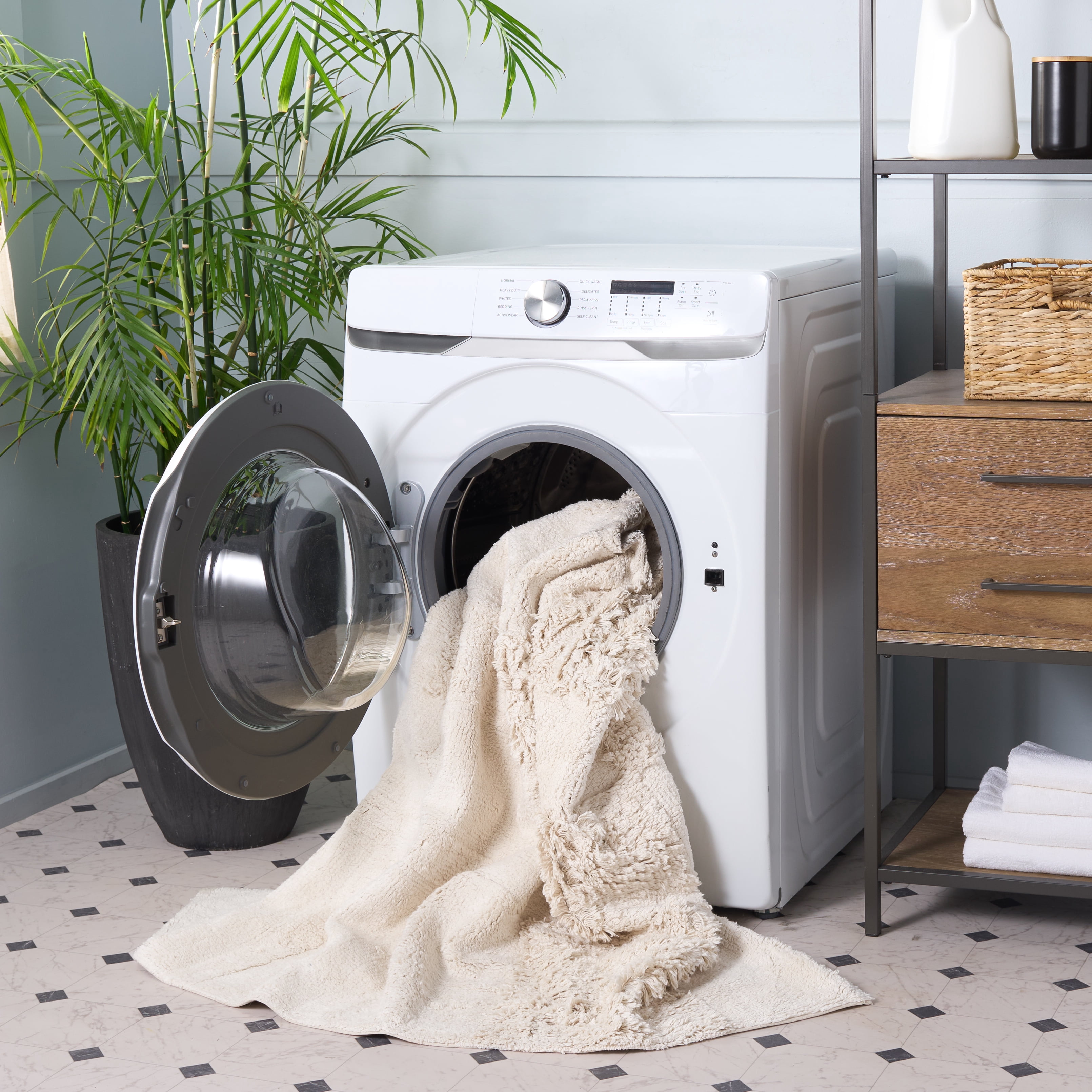 Safavieh Easy Care Crane Geometric Machine Washable Area Rug, Ivory, 3' x 5'